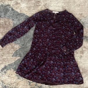 Deep purple XXSP Loft summer long sleeve dress!